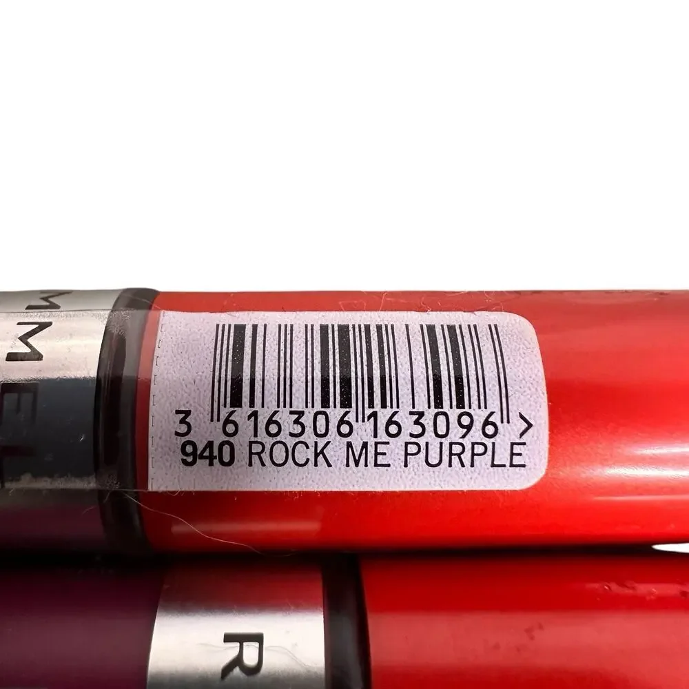 RIMMEL Lasting Mega Matte Liquid Lipstick 940 Rock Me Purple Sealed Lot of 2